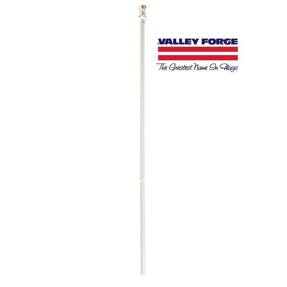 Valley Forge 60" 5' ft Brushed Aluminum Flagpole Mounting Hardware and Spinning - Picture 2 of 10